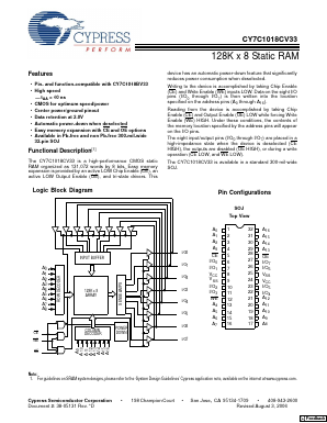 CY7C1018CV33 image